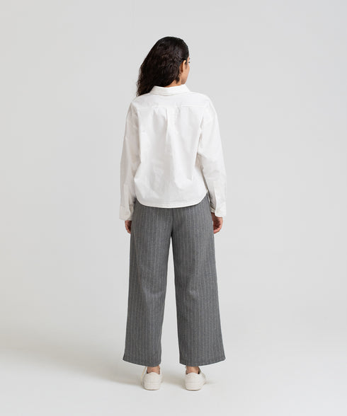 Women's Raw Edge Cropped Shirt